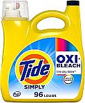 4 x 137 fl oz Tide Simply Oxi Boost + Bleach Alternative Laundry Detergent $26.52