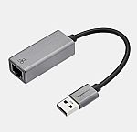 AmazonBasics Cables: Aluminum USB-A 3.0 to Gigabit Ethernet Adapter $1.99 and more