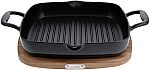 All-Clad 11" Cast Iron Enameled Square Grill with Acacia Trivet $69.99