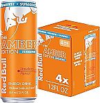 4-Count 12-Ounce Red Bull Amber Edition Sugar Free Energy Drink (Strawberry Apricot) $4.25