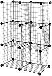 6-Count 12" x 12" Amazon Basics Wire Grid Stackable Storage Shelves Cubes $17.89