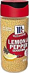 McCormick Lemon & Pepper Seasoning, 3.5 oz $1.53