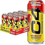 12-pack 16 oz Cellucor C4 Energy Drink x POPSICLE Cherry, Carbonated Sugar Free Pre Workout Performance Drink $15