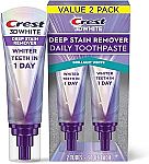 2-Pack 3.1-Oz Crest 3D White Deep Stain Remover Toothpaste $14.69