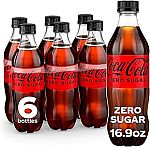 6-pack Coke Zero Sugar Diet Soda Soft Drink, 16.9 fl oz $3.24
