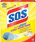 10-Count S.O.S Steel Wool Soap Pads $1.99