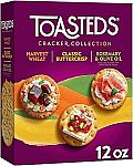 12 oz Toasteds Crackers, Lunch Snacks, Variety Pack $1.76