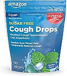 140 Count Amazon Basic Care Sugar Free Menthol Cough Drops $3.55