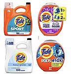 Amazon Tide Detergent: 132oz Free & Gentle + 132Oz Sport + 57ct Oxi Pods + 45Ct Power Pods $44.48