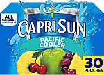 30 Count 6 fl oz Capri Sun Pacific Cooler Juice Drink Pouches $6