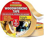 3-Pack 1” x 120 feet Double Sided Woodworking Tape $11