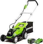 Greenworks 40V 14" Cordless (Push) Lawn Mower with 4Ah Battery $137