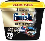 76-Count Finish Ultimate Dishwasher Pods $14.24