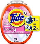4 x 63 Counts Tide Power PODs 2-in-1 Laundry Detergent Pods with Downy Soft Boosters $62