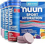 40 Count Nuun Sport Electrolyte Tablets Mixed Flavors $13.25