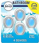 4-Count Febreze Small Spaces Air Fresheners (Linen & Sky) $6.46