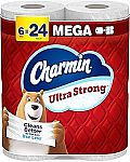 6-Count Charmin Super Mega Rolls Ultra Strong Toilet Paper $6.59