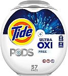 4 × 57-Count Tide PODS Ultra OXI Free Laundry Detergent Pacs $44