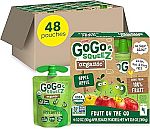 48 Pack GoGo squeeZ Organic Applesauce and Fruit Puree, Apple Apple, 3.2 oz $16.87