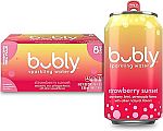 8-Pack 12-Oz Bubly Sparkling Water (Strawberry Sunset) $2.84