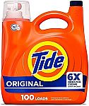 4 x 125 Fl Oz Tide Laundry Detergent Liquid, Original Scent $44