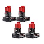 4 PACK Milwaukee 3.0Ah 12V Battery $109.99