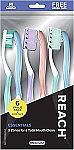 6-pack REACH Essentials Toothbrush with Toothbrush Caps $3.19