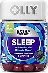 50-Ct Olly Extra Strength Sleep Gummy (Blackberry, 5mg Melatonin) $7