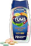 72 Count TUMS Ultra Strength Antacid Tablets for Chewable Heartburn Relief and Acid Indigestion Relief $2
