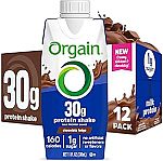 12-Ct 11-Oz Orgain 30g High Protein Shake (Chocolate Fudge) $15