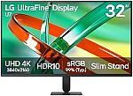LG 32U701B-B 32” Ultrafine 4K Monitor $199.49