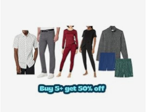 Woot - Amazon Essentials Apparel Sale + extra 50% off 5+ items