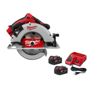 Milwaukee M18 Cordless 7-1/4 Circular Saw + (2) 5.0 Ah Batteries & Charger $199