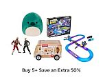 Woot - Extra 50% Off on Purchase of 5+ Toys