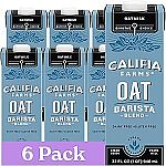 6-Pack 32-oz Califia Farms Unsweetened Barista Blend Oat Milk $14
