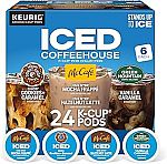 24-Ct Keurig Iced Coffeehouse K-Cup (Donut Shop, Green Mountain, McCafe) $7