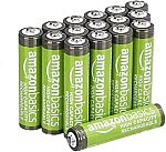 16-Pack Amazon Basics Rechargeable AAA NiMH Batteries $7.98