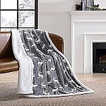 Eddie Bauer - Throw Blanket, Brushed Fleece & Plush Sherpa Bedding, Blanket $10.50