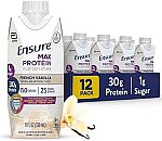 12-Pack 11 oz Ensure Max Protein Shake (French Vanilla) $15.38
