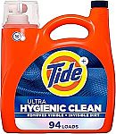 132-Oz Tide Ultra Hygienic Clean Liquid Laundry Detergent (94 Loads) (4 for $44.50)