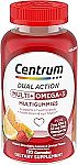 110 Count Centrum MultiGummies Multi+ Omega 3 Dual Action $5.84