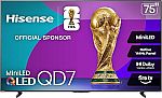 Hisense 75" QD7 Mini-LED 4K Smart Fire TV $548
