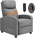 Sweetcrispy Adjustable Massage Recliner Chair w/ Lumbar Support $84.31