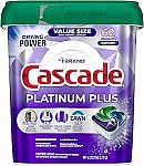 62-Count Cascade Platinum Plus Dishwasher Pods $15.75