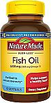 60-Ct Nature Made Burp Less Fish Oil Omega 3 Supplements, 1200 mg Softgels $3.59