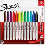 12-Count Sharpie Pen Sharpie Fine Marker Set $6.59