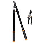 Fiskars 2-Piece Lopper and Hand Pruner Garden Tool Set $19.88