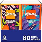 8-Pack 10-Count Kleenex On-The-Go Ultra Facial Tissues $1.36