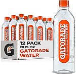 12-pack 20 fl oz Gatorade Water, Unflavored, Electrolyte infused $13.43