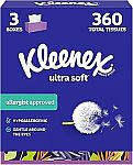 3 Boxes 120-Ct Kleenex Ultra Soft Facial Tissues $4.88